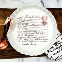 Handgeschriebenes Rezept Personalisierte Servierplatte | Andenken Handschrift Rezept-Teller Karte Transfer Geschenk von phpottery