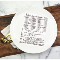 Handschrift Restaurierung, Rezept Übertragung Auf Teller, Anzeige, Geschenk Für Oma, Schwiegermutter, Sentimentales Geschenk, Benutzerdefinierte von phpottery