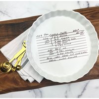 Ihre Persönliche Handschrift Auf Den Keramikteller Graviert. Perfektes Erbstückgeschenk Für Muttertag von phpottery