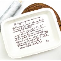 Ihre Persönliche Handschrift Auf Eine Backform Graviert. Perfektes Erbstückgeschenk Für Muttertag Ihre Persönliche Handschrift Auf Eine Backform Graviert. Perfektes Erbstückgeschenk Für Muttertag von phpottery