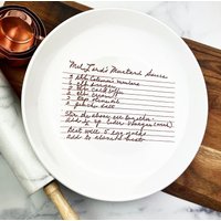 Ihre Tatsächliche Schrift Auf Einem Teller, Geschenk Für Ihn, Mutter, Benutzerdefinierte Rezept Platte, Jubiläum Geschenk, Brautparty, Sie von phpottery