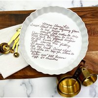 Keramik Tortenform Mit Foto, Logo, Rezept Oder Handschrift Graviert von phpottery