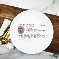 Muttertag Geschenk Rezept Teller Mit Handgeschriebener Anzeige Küchen Dekor Für Mama Großmutter Benutzerdefinierte Muttertagsgeschenk Sie von phpottery
