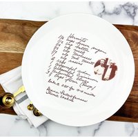 Personalisierte Platte Mit Handgeschriebenem Rezept | Keramik Schale von phpottery