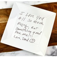 Personalisierte Serviertablett Mit Der Handschrift Ihrer Liebsten Eingraviert. Perfektes Geschenk Für Braut Und Bräutigam, Um Sich An Einen von phpottery