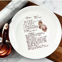 Rezept-Teller Auf Etsy-Werbeverkauf, Handschrift Teller, Weihnachtsgeschenk, Gedenkteller, Keramik-Rezeptteller von phpottery