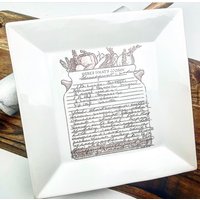 Schwiegermutter Geschenk, Personalisierte Platte Mit Deinem Handgeschriebenen Rezept von phpottery