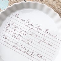 Wie Gesehen Auf Etsy Werbung, Find Joy Ad, Prairie Hills Pottery - Übertragen Sie Das Handgeschriebene Rezept Ihrer Lieben Einen Teller von phpottery