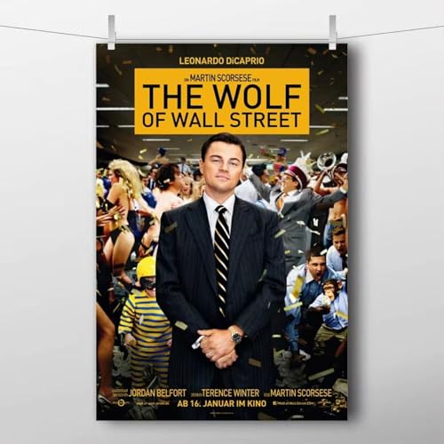 phtnmaihw Leinwandbild, Filmplakat, Wolf von Wall Street, 60 x 90 cm, ungerahmt phtnmaihw Leinwandbild, Filmplakat, Wolf von Wall Street, 60 x 90 cm, ungerahmt von phtnmaihw