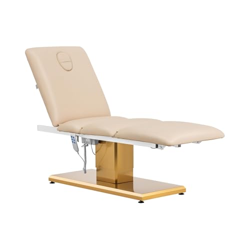 Physa Elektrische Kosmetikliege 3 Motoren 300 W 190 x 65 x 60-76 cm 200 kg Beige/Golden Behandlungsliege Kosmetikstuhl Therapieliege Tattooliege von physa wellness & lifestyle
