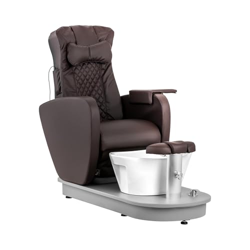 Physa Fußpflegestuhl elektrisch mit Fußwanne und 3 Massagefunktionen 120 W 200 kg braun Kosmetikliege Pedikürestuhl Stuhl für Fußpflege von physa wellness & lifestyle