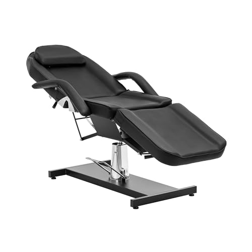 Physa Hydraulische Kosmetikliege 200 kg Sitzhöhe: 67-78 cm 360°-drehbar Schwarz Kunstleder Behandlungsliege Kosmetikstuhl Therapieliege Massageliege Tattooliege Massagetisch von physa wellness & lifestyle