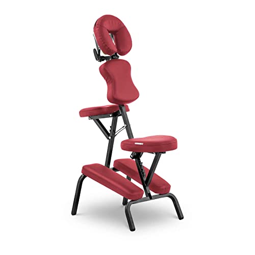 Physa Physa Montpellier RED Massagestuhl klappbar Rot Massagestuhl mobiler Massagestuhl Massagehocker Massagen-Stuhl von physa wellness & lifestyle
