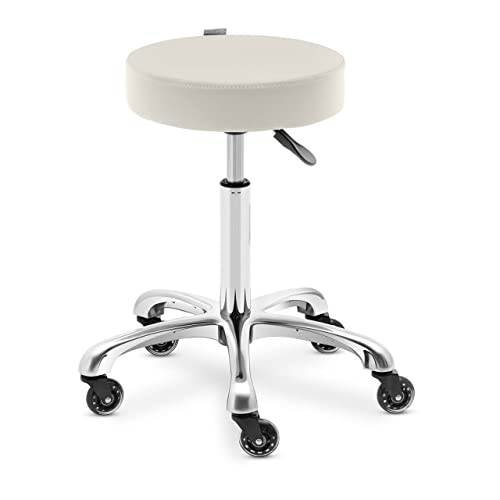 Physa Worcester BEIGE Rollhocker Beige 54-72 cm Rollhocker höhenverstellbar Friseurhocker Kosmetikhocker von physa wellness & lifestyle