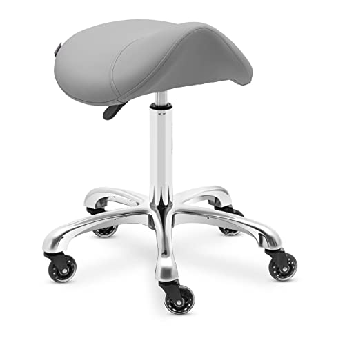Physa York Dark Gray Sattelhocker - Ergonomischer Sattelhocker mit Polsterung - Büro Rollhocker - 150 kg Belastbar - 57-75 cm Sitzhöhe - Modernes Design in Dunkelgrau von physa wellness & lifestyle