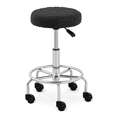 physa Rollhocker Bürohocker Drehhocker Praxishocker Arbeitshocker Hocker Gasfeder Schwarz von physa wellness & lifestyle