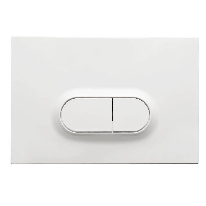 Pianura Betätigungsplatte Duo O EASYPro Weiß Hochglanz von pianura