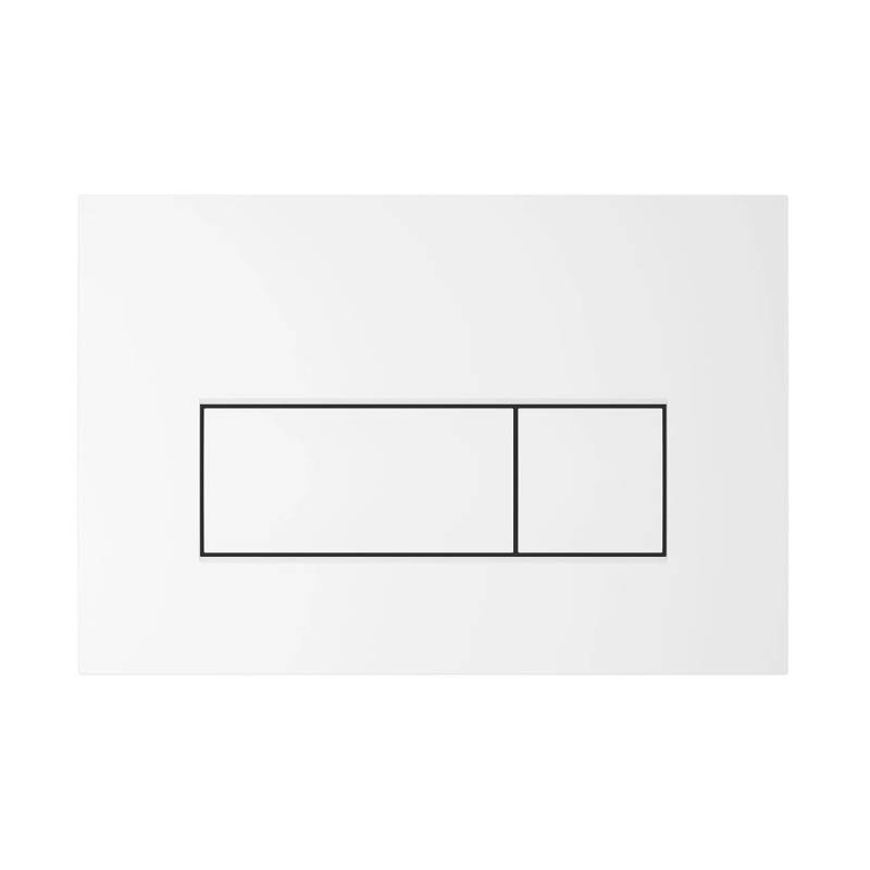 Pianura Betätigungsplatte Duo S EASYPro Weiß Hochglanz von pianura