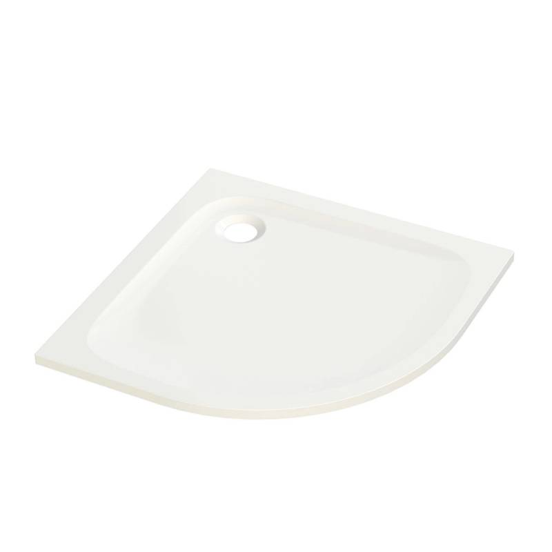 pianura Viertelkreis-Duschwanne Emilia mineral 90 x 90 x 3 cm mit Antirutsch von pianura