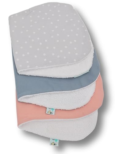 pic Bear Spucktuch Honey | großes Spucktuch 41 x 20 cm | besonders saugstarkes Frottee | Baumwolltuch weich & antiallergisch (1, 3er Set Uni+Punkte) von pic Bear