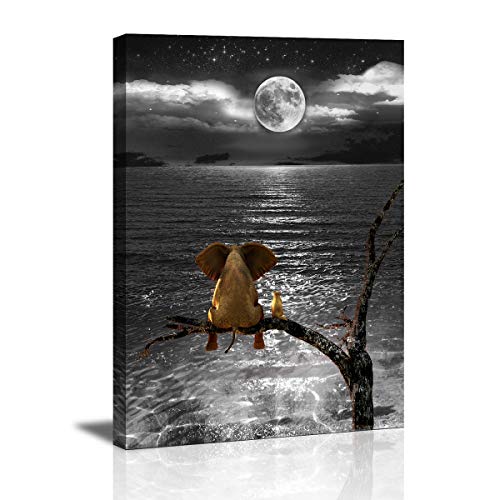 picturado 80 x 60 cm Bild Elefant Mond von picturado