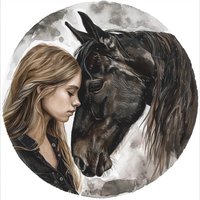 Pferd Und Mädchen Sticker - Emotionaler Pferde Aufkleber Aquarell Stil, Wandtattoo Reiterin Pferdeliebe Geschenk Pferd Und Mädchen Sticker - Emotionaler Pferde Aufkleber Aquarell Stil, Wandtattoo Reiterin Pferdeliebe Geschenk von piedpipersticker