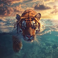 Wandtattoo Tiger Schwimmt Im Meer Wanddeko Kreatives Wandmotiv in Vielen Größen Auch Wasserfest Und Hochwertiger Qualität Hergestellt Wandtattoo Tiger Schwimmt Im Meer Wanddeko Kreatives Wandmotiv in Vielen Größen Auch Wasserfest Und Hochwertiger Qualität Hergestellt von piedpipersticker