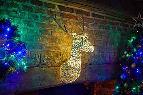 pille gartenwelt XL Wandschmuck Deko Figur Hirschkopf beleuchtet mit LED-Beleuchtung und 4-h-Timer | 20 warmweiße LED | 69 cm hoch pille gartenwelt XL Wandschmuck Deko Figur Hirschkopf beleuchtet mit LED-Beleuchtung und 4-h-Timer | 20 warmweiße LED | 69 cm hoch von pille gartenwelt