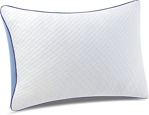 pillowLY Orthopädisches Nackenstützkissenmit Memory Foam -ideal bei Rückenschmerzen zur Unterstützung der HWS, 2-Zonen (weich und hart), Kissen für Bauch-, Rücken- und Seitenschläfer von pillowLY