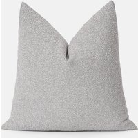 Hellgrauer Kissenbezug Boho Euro Sham Bezug Silbergraues Kissen Mittelgroßer Strukturierter Boucle-Kissenbezug Alle Größen von pillowhan