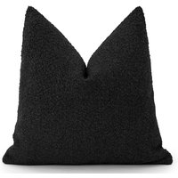 Schwarzer Boucle-Kissenbezug Euro Sham Boucle-Wurfkissen Schwarzes Boucle-Kissen Dicker Und Weicher Dekokissen-Überzug Alle Größen von pillowhan