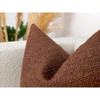 Terrakotta Boucle-Kissenbezug Boho-Wurfkissen Euro Sham-Überzug Terrakotta-Kissen Strukturierter Dicker Boucle-Stoff Alle Größen von pillowhan