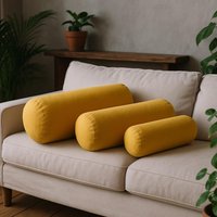 Senfgelbes Leinen Nackenkissen - Benutzerdefinierte Größe | 100% Naturleinen Handgefertigt Von Pillowlink von pillowlink