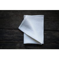Weißes Leinen Servietten Set, Stoffservietten 12Er 45 X cm von pillowlink