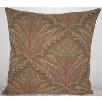 Baum Blatt Dekorative Kissen Abdeckung in 18 "x 18" Rot, Yellowstone, Kamel Und Tan Farbe Frottee Gewebter Stoff Mit Scharlachroten Zurück Baum Blatt Dekorative Kissen Abdeckung in 18 "x 18" Rot, Yellowstone, Kamel Und Tan Farbe Frottee Gewebter Stoff Mit Scharlachroten Zurück von pillowusa