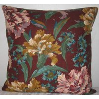 Blumen Dekorative Kissen Abdeckung in 20 "x 20" Dunkel Rot Base, Grün, Blau, Rosa, Yellowstone Farbe Mit Gewebter Stoff Aus England Blumen Dekorative Kissen Abdeckung in 20 "x 20" Dunkel Rot Base, Grün, Blau, Rosa, Yellowstone Farbe Mit Gewebter Stoff Aus England von pillowusa