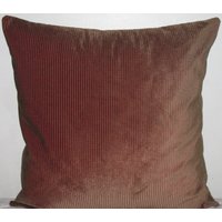 Chenille Gestreiftes Muster Deko Kissenbezug-18"x18" Gougeous Kissen in Braun Und Rot Farbe, High End Gewebtes von pillowusa