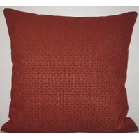 Chenille Ikat Muster Deko Kissenbezug-18"x18" Gougeous Kissen in Gold Und Schal Rot Farbe, High End Gewebtes von pillowusa