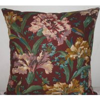 Floral Dekorative Kissen Abdeckung in 24 "x 24" Dunkel Rot Base, Grün, Blau, Rosa, Yellowstone Farbe Mit Gewebter Stoff Aus England Floral Dekorative Kissen Abdeckung in 24 "x 24" Dunkel Rot Base, Grün, Blau, Rosa, Yellowstone Farbe Mit Gewebter Stoff Aus England von pillowusa