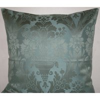 Floral Dekorative Kissen Abdeckung in 24 "x 24" Jade Lichtfarbe Schweres Gewicht Hohe Ende Weich Gewebten Stoff, Throw Pillow Sowie Made U.s.a von pillowusa