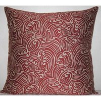 Konemporary Deko Kissenbezug-24"x24" Gougeous Kissen Dunkelrot Und Beige Farbe Mit High End Schwer Gewebtem Baumwollkissen Konemporary Deko Kissenbezug-24"x24" Gougeous Kissen Dunkelrot Und Beige Farbe Mit High End Schwer Gewebtem Baumwollkissen von pillowusa
