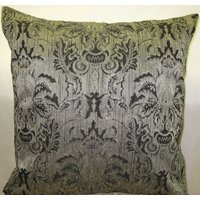 Moderne Dekorative Kissenhülle in 18 "x 18" Hellgrau Und Schwarz Farbe, Gewebtem Leinenstoff, Traumhaftes Kissen von pillowusa