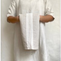 Leinen Geschirrtuch - Stone Washed Streifen Beige Leinen Geschirrtuch - Stone Washed Streifen Beige von pilosale