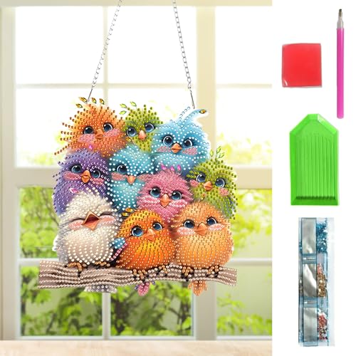 pilyero 1 Stück Diamond Painting Stift, Vogel Deko Diamant Painting, Diamantenmalerei Fensterbilder, DIY Prozess Voller Spaß und Stressabbau, Ist Ein Einzigartiges Souvenir um Das Herz zu Tragen von pilyero
