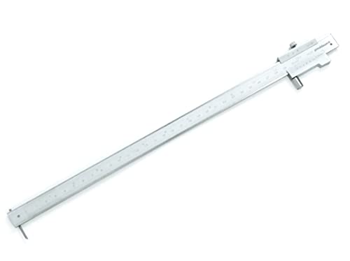 PIMALDAUM® Markierungslehre, Streichmaß, Nonius 0,05 mm, gem. DIN 862 in Edelstahl mit integrierter Nadel zum Anzeichnen und Anreißen von Markierungen und Hilfslinien (Metall, 300 mm) von pimaldaum