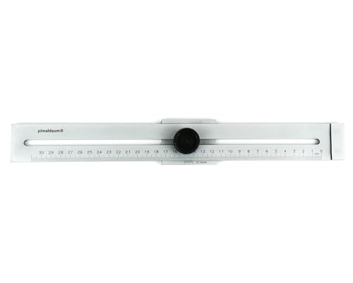 PIMALDAUM® Präzisions-Streichmaß, Anreißmessschieber, Markierungslehre, nach DIN 2275, zum genauen Anzeichnen und Anreißen von Markierungen und Hilfslinien (Metall, 300 mm) von pimaldaum