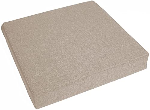 5/8 cm dickes Stuhlkissen mit Bändern, Gartenstuhlkissen, dicke Sitzkissen, Matte für Zuhause, Küche, Esszimmer, Büro (50 x 50 x 5 cm, Beige) von ping bu