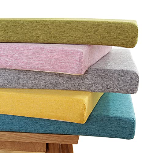 Dickes Bank-Sitzkissen, 2-Sitzer, 3-Sitzer, für drinnen und draußen, 80/100/120 cm, Gartenbankkissen, Stuhlkissen für Terrasse, Esszimmer, Küche, Schaukel (60 x 30 x 2 cm, Blau) von ping bu