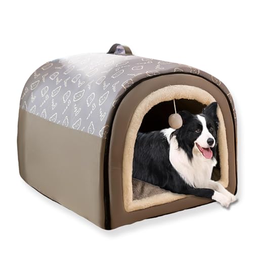 Großes Hundebett, 2-in-1, beruhigende Haustierhöhle, wasserdicht, abnehmbares Hundehaus, Anti-Angst, mit Kissen, rutschfeste Unterseite, Hundebett für den Innen- und Außenbereich (C,60 x 45 x 40 cm-XL Großes Hundebett, 2-in-1, beruhigende Haustierhöhle, wasserdicht, abnehmbares Hundehaus, Anti-Angst, mit Kissen, rutschfeste Unterseite, Hundebett für den Innen- und Außenbereich (C,60 x 45 x 40 cm-XL von ping bu