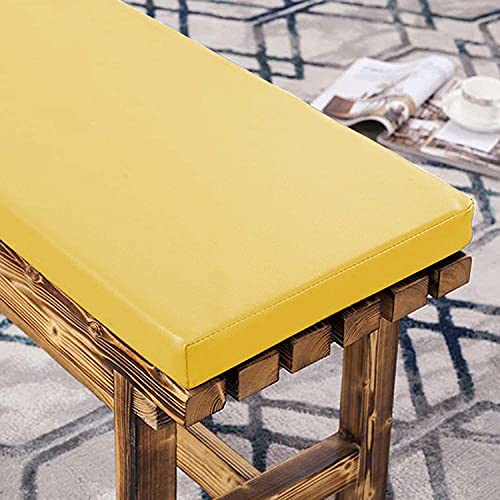 ping bu Gartenbank-Sitzkissen, wasserdicht, für 2- und 3-Sitzer-Bankauflagen, Outdoor-Bankauflagen für Terrassenmöbel, Schaukelstuhl (80 x 30 x 5 cm, gelb) von ping bu